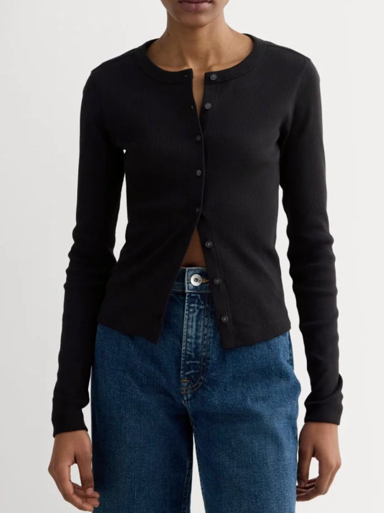 Nwt Everlane Women The Selfie Cardigan Black, Size S, $68 Retail